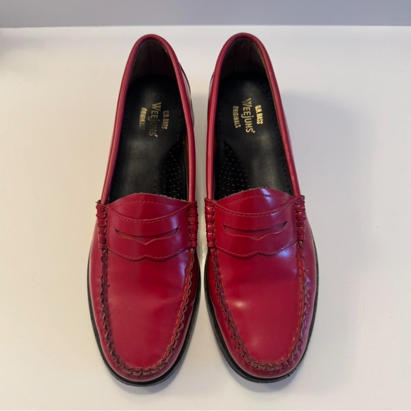 Red Leather Loafers - Picture 4 of 6